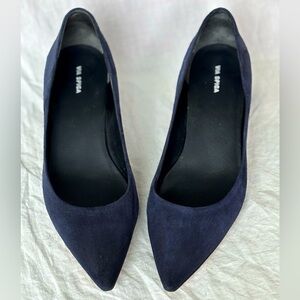 Via Spiga Dark Blue Suede Heels